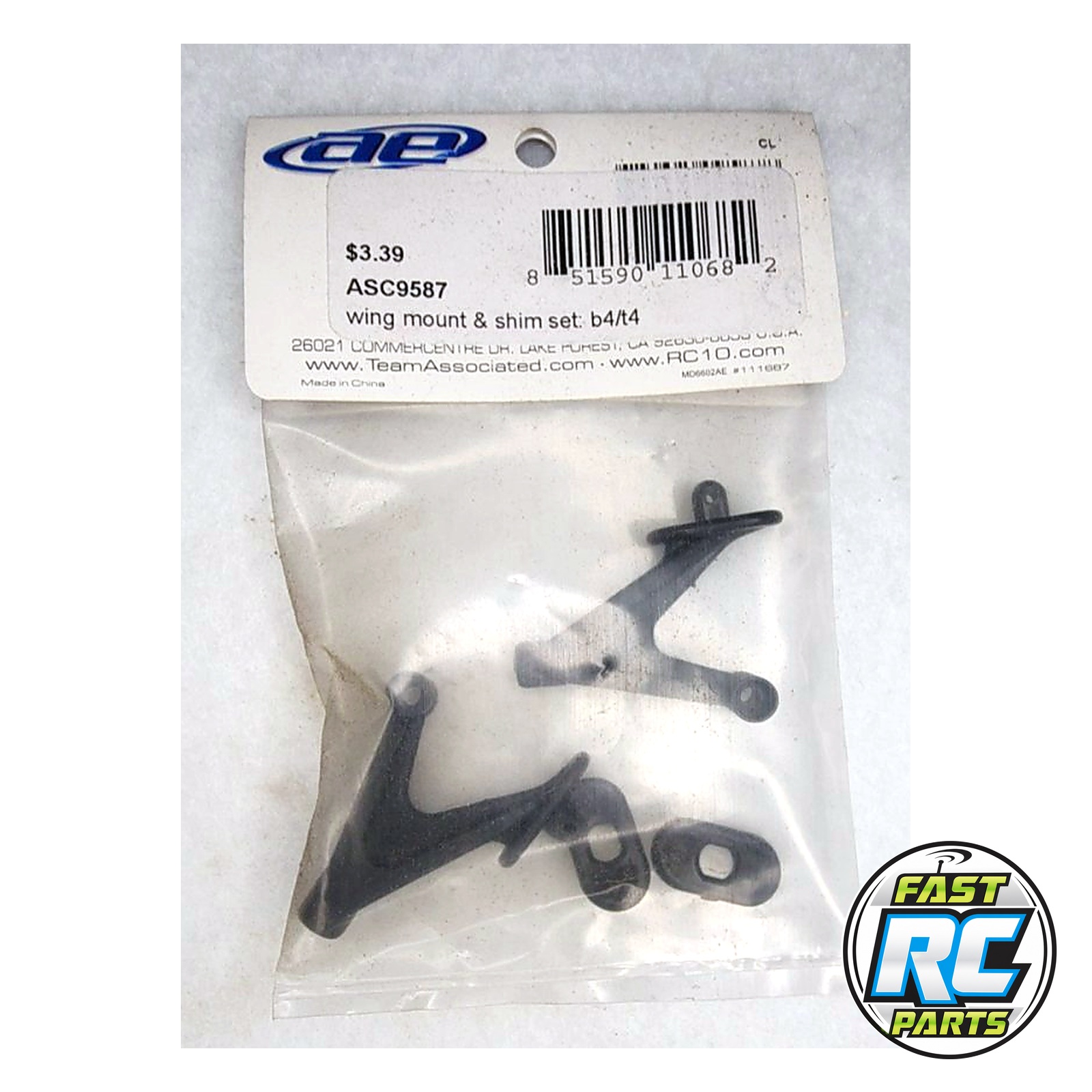 Associated RC10B4 Wing Mount & Shim Set