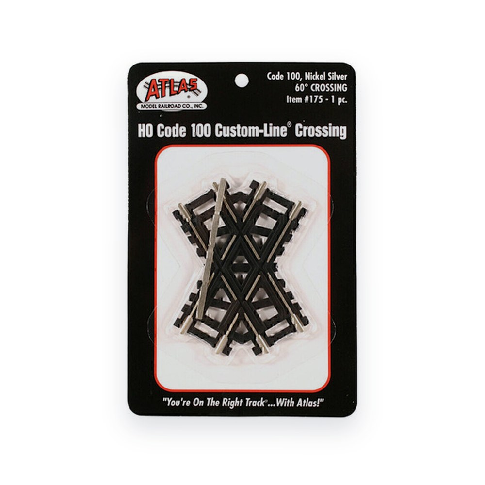 Atlas Trains HO Code 100 Custom Crossing, 60-Degree