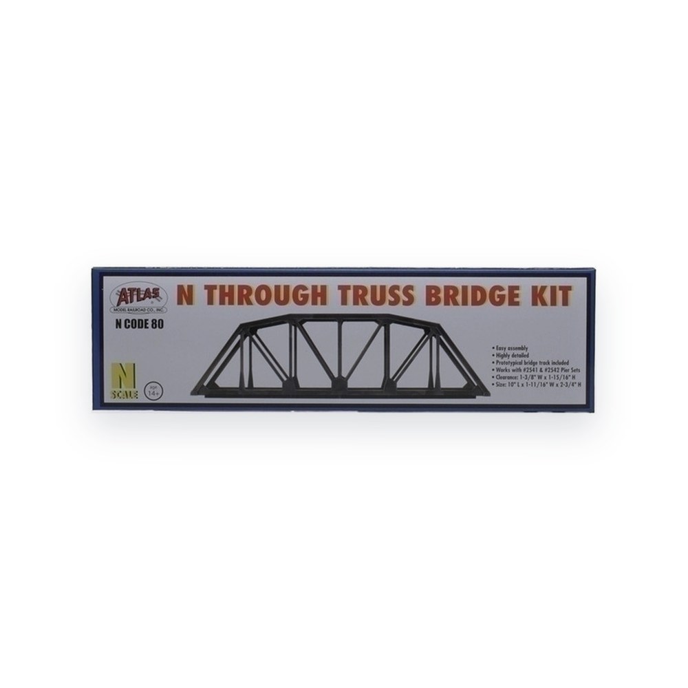 Atlas Trains N Code 80 Through Truss Bridge Kit, Silver