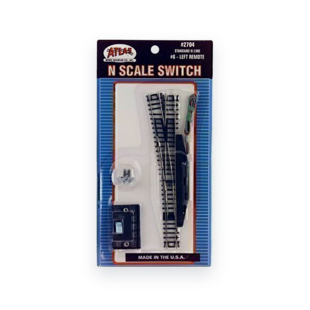 Atlas Trains N Code 80 Left-Hand Remote #6 Turnout