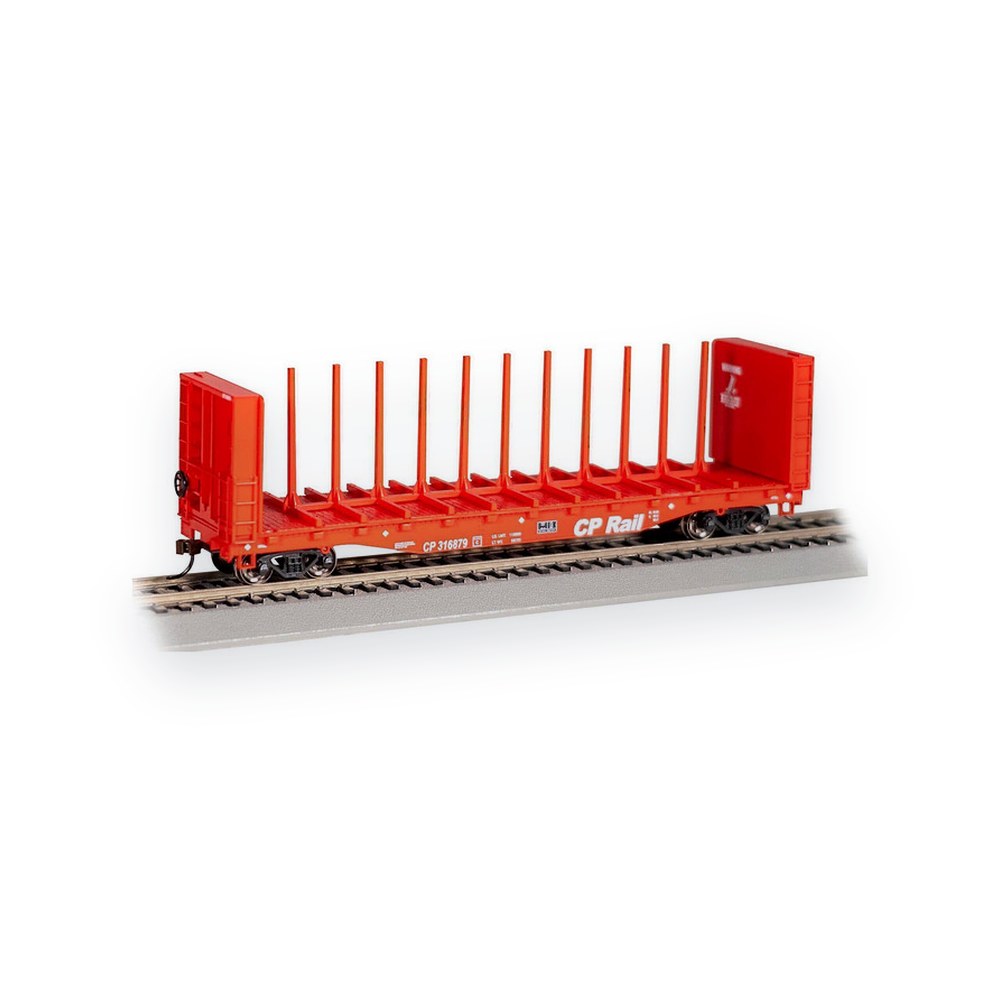 Bachmann HO 52 Center-Beam Flatcar with Bulkheads, CP Rail, #316879