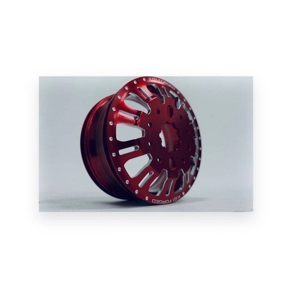 CEN Racing Kg1 Kd004 Dual Front Dually Wheels, Red Anodized, 2 Pieces