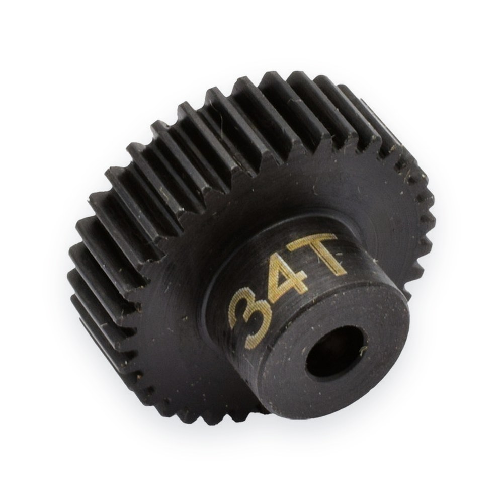 Hot Racing Hardened Steel Pinion Gear, 34T, 48P, 1/8 Bore