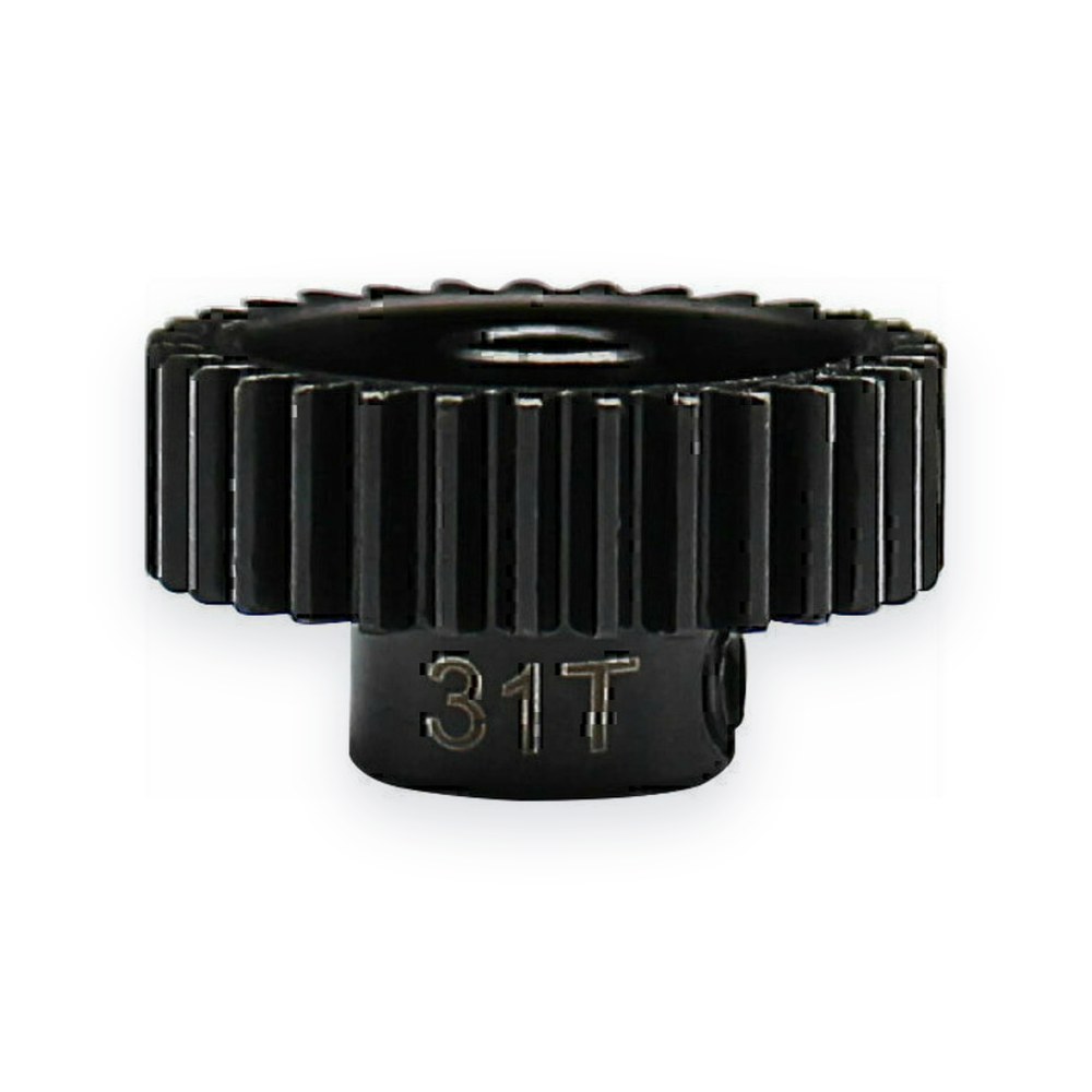 Hot Racing Hardened Steel Pinion Gear, 31 Tooth, 0.5 Mod, 1/8 Bore