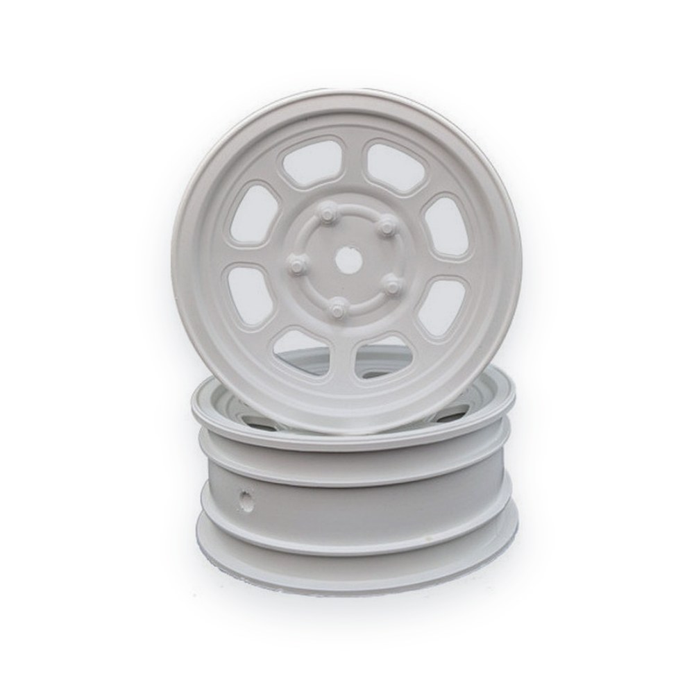 DE Racing Associated B6 / Customworks Speedway Buggy Wheels, Front, White, Qty 4
