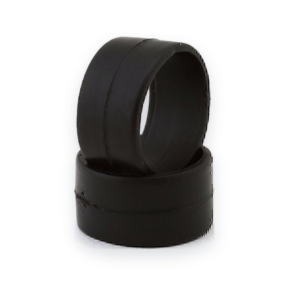 DS Racing 1/28 Touring Tires, Front Slick Rubber, Medium Soft (2)