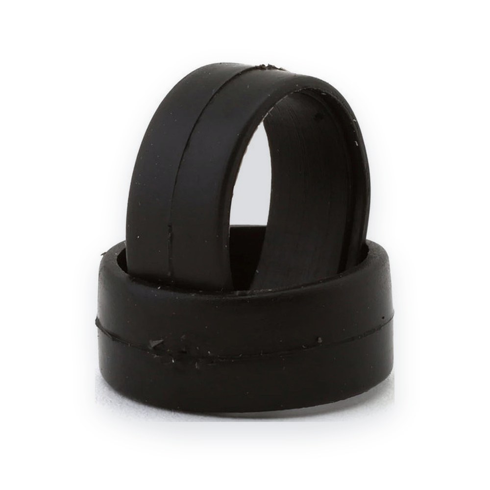 DS Racing 1/28 Front Slick Rubber Touring Tires, Medium Soft (2)