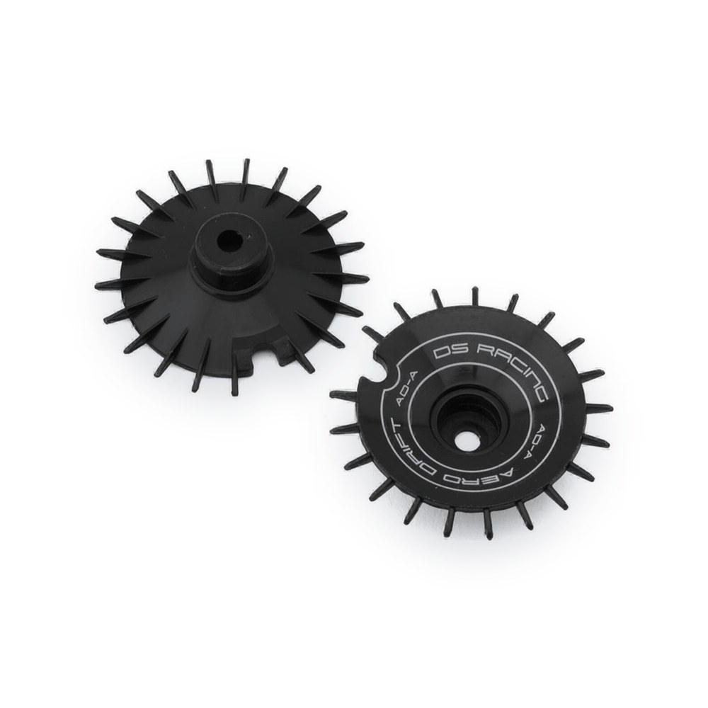 DS Racing Sloped Aero Drift Wheel Cover for Drift Element Wheels, Black (2)