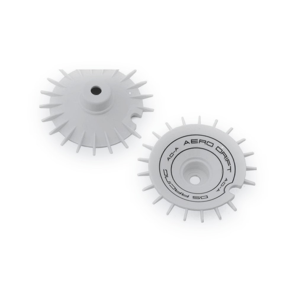 DS Racing Sloped Aero Drift Wheel Cover for Drift Element Wheels, White (2)