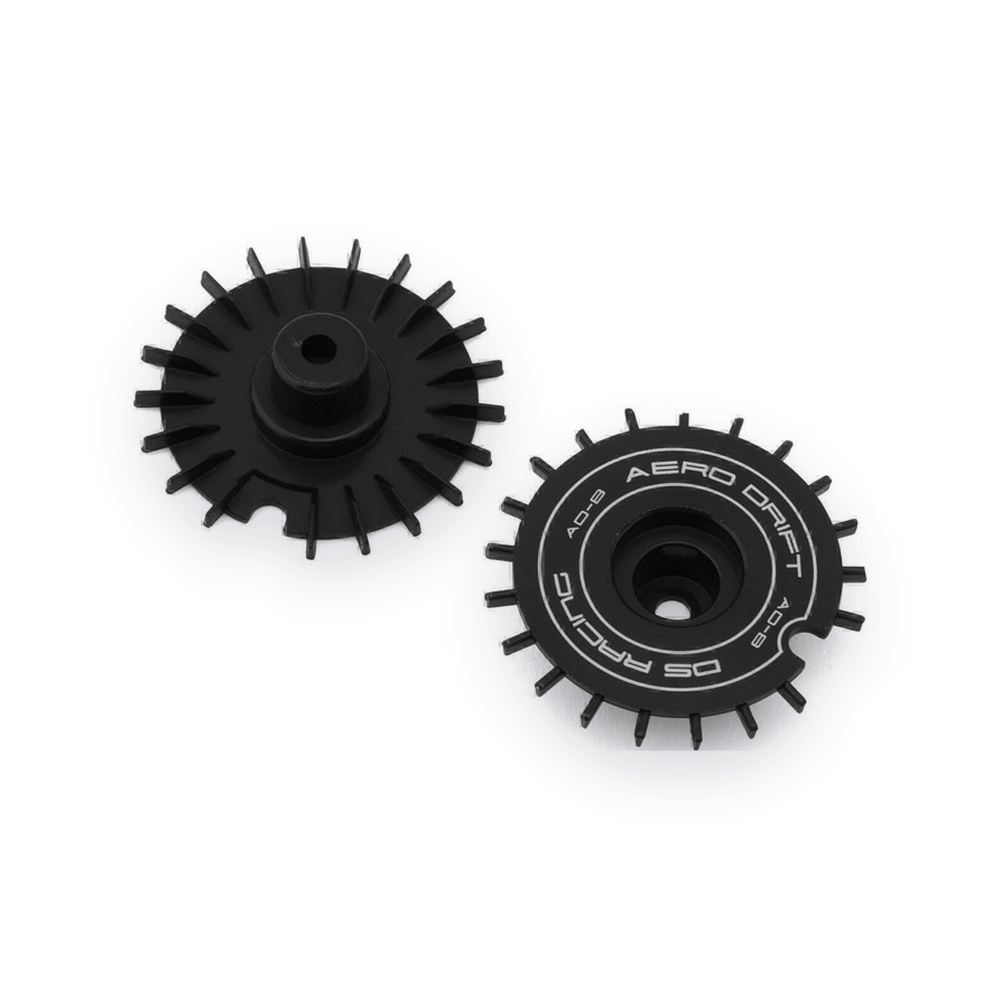 DS Racing Flat Aero Drift Wheel Cover for Drift Element Wheels, Black (2)