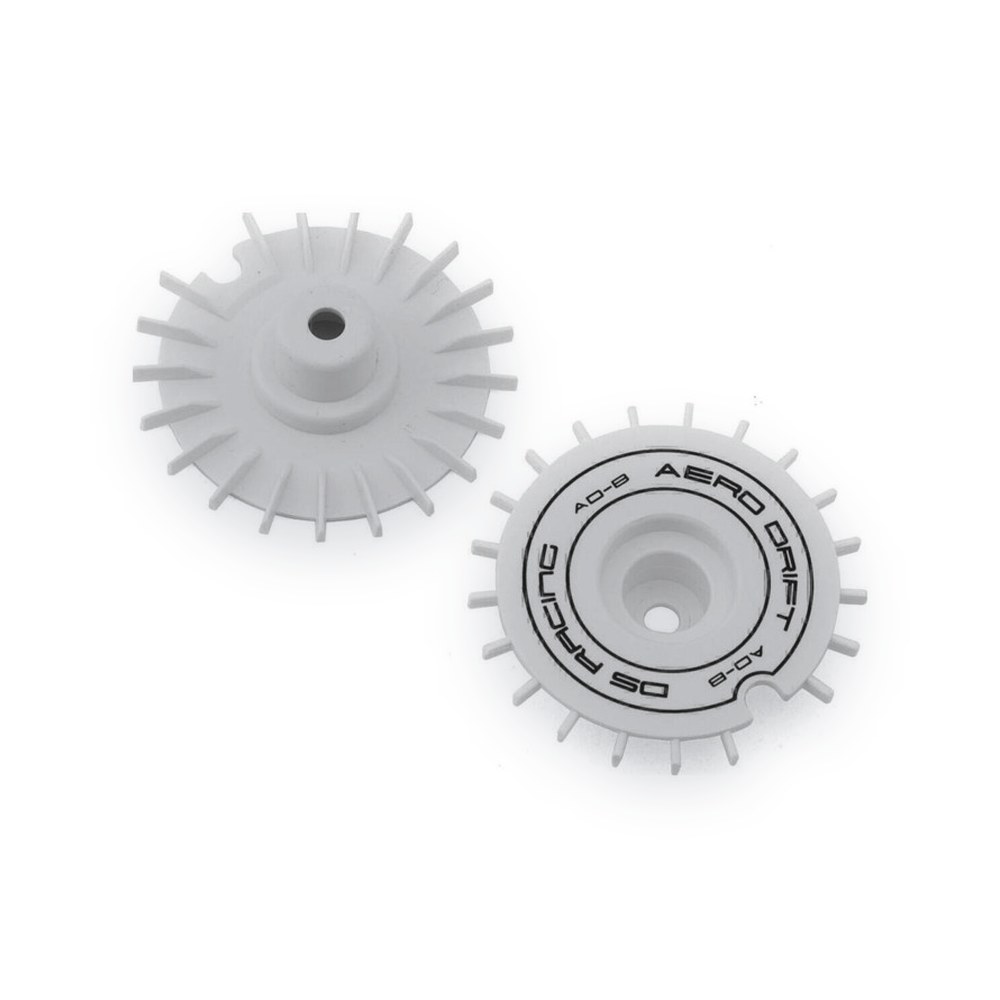 DS Racing Flat Aero Drift Wheel Cover for Drift Element Wheels, White (2)