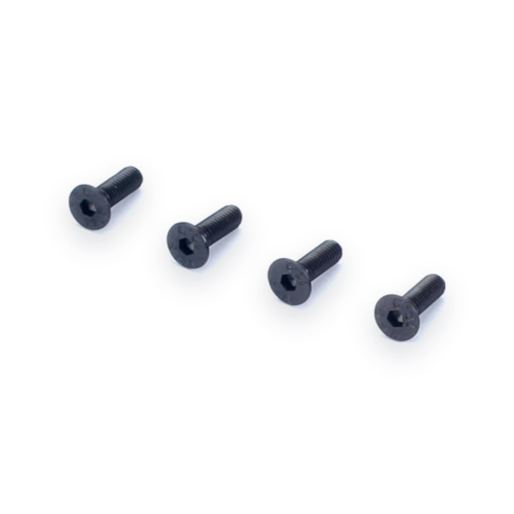 DU-BRO M3x10mm FHCS Flat Head Cap Screws (4)