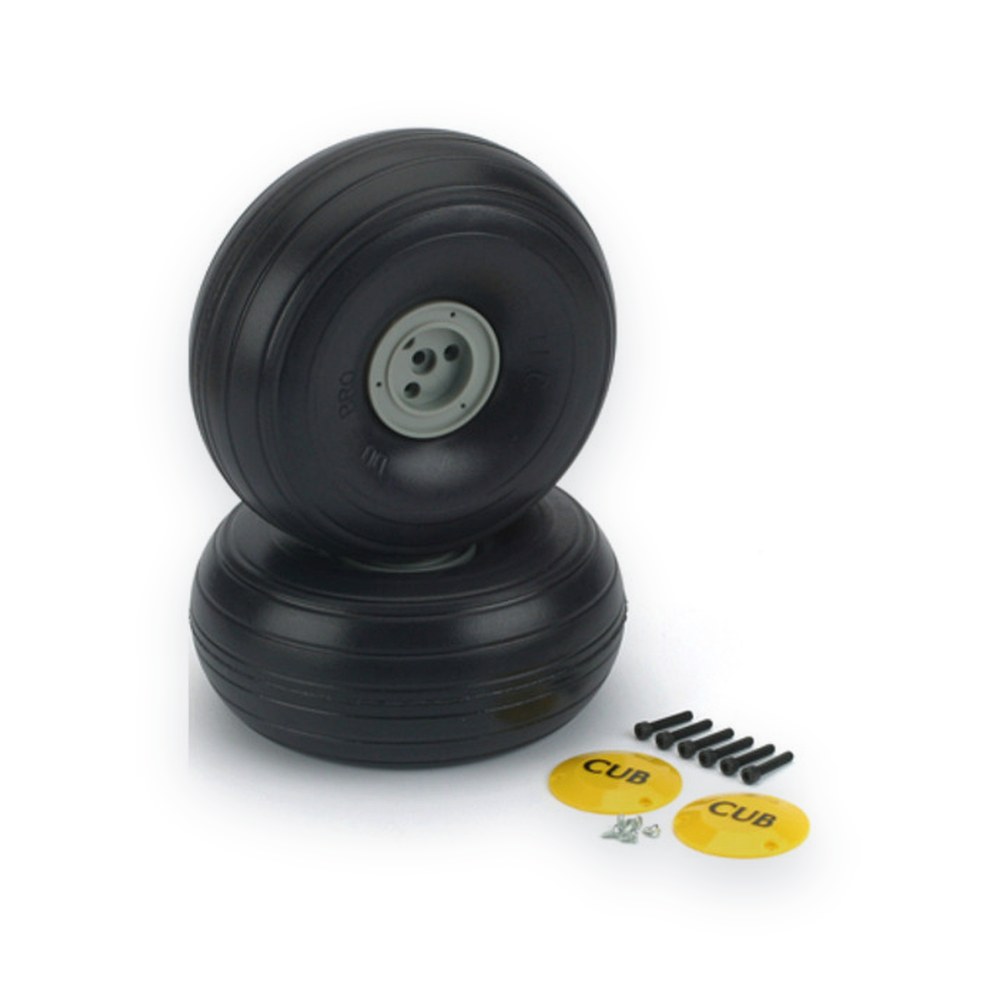 DU-BRO 1/3 J3 Cub Wheels, 5-5/8 Inch Lite, Pair (2)