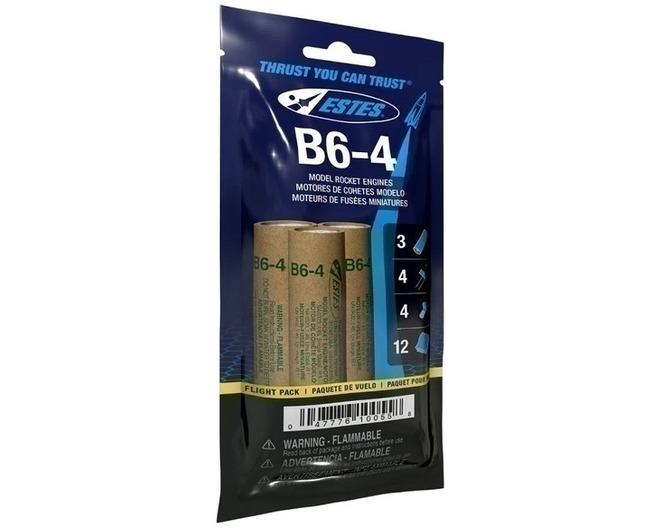 B6-4 Model Rocket Engine Fp Flight Pack