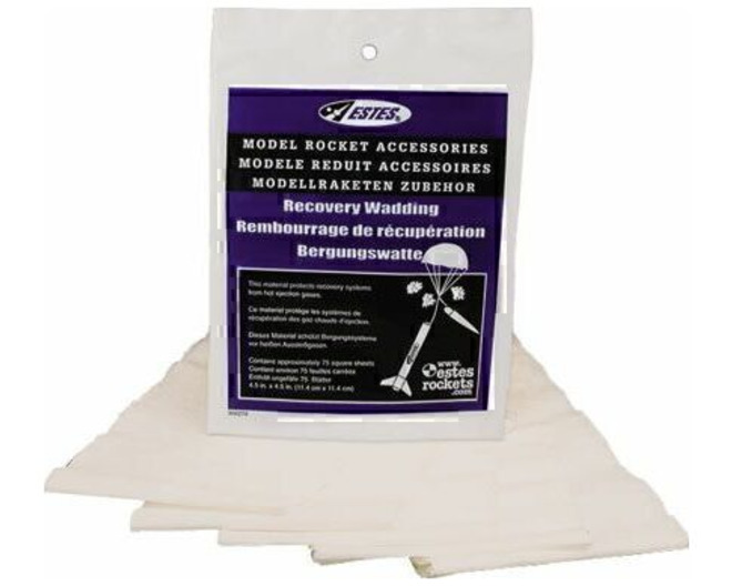 Model Rocket Recovery Wadding - 72 sheets