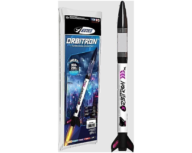 Orbitron High Flying model rocket kit with Clear Pay Load