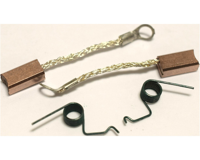 laydown serrated brush w/eyelet and green springs