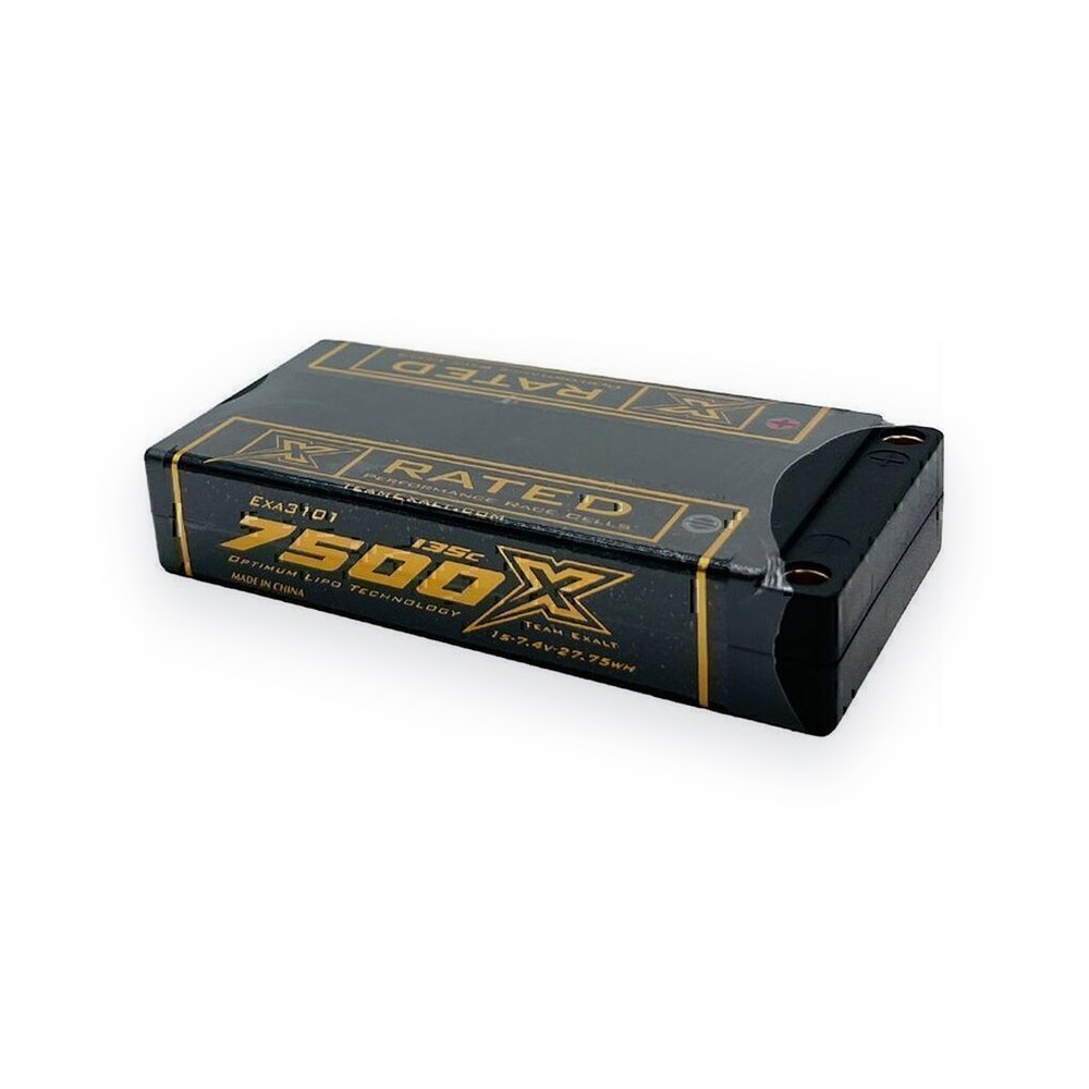 Team Exalt LiPo Battery Series, 1s 3.7v 7500mAh 135c X-Rated