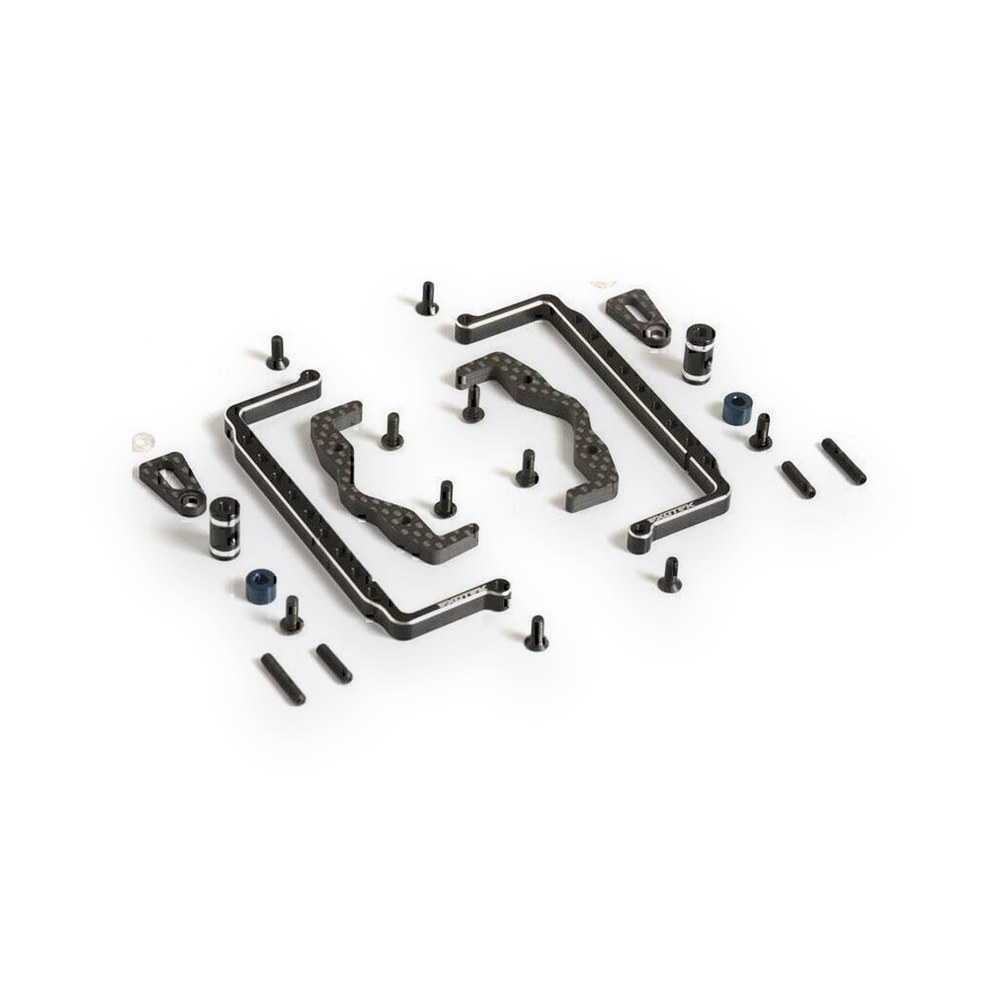 Exotek RC10 Shorty Pack Tray and Cups, 7075 and Carbon Fiber
