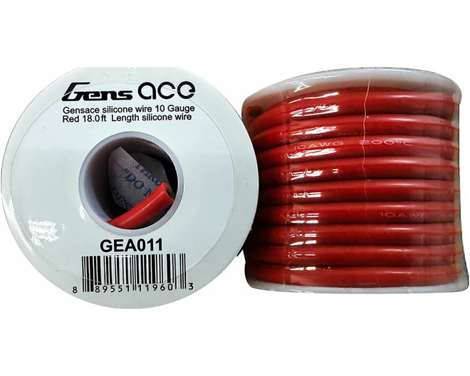 Gensace silicone wire 10 Gauge Red 18.04ft Length