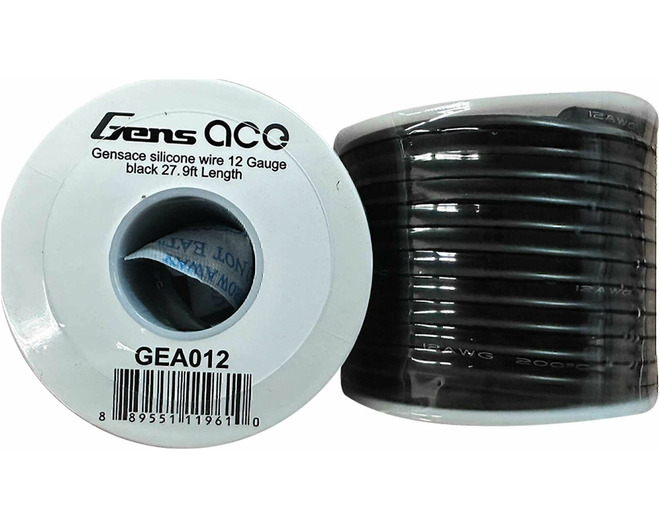 Gensace silicone wire 12 Gauge black 36.09ft Length