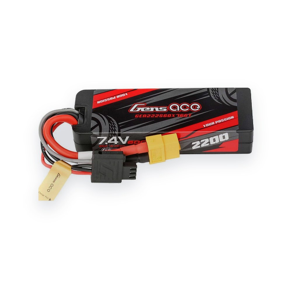 Gens Ace HardCase G-Tech LiPo Battery Pack, 2200mAh 2S 60C 7.4V