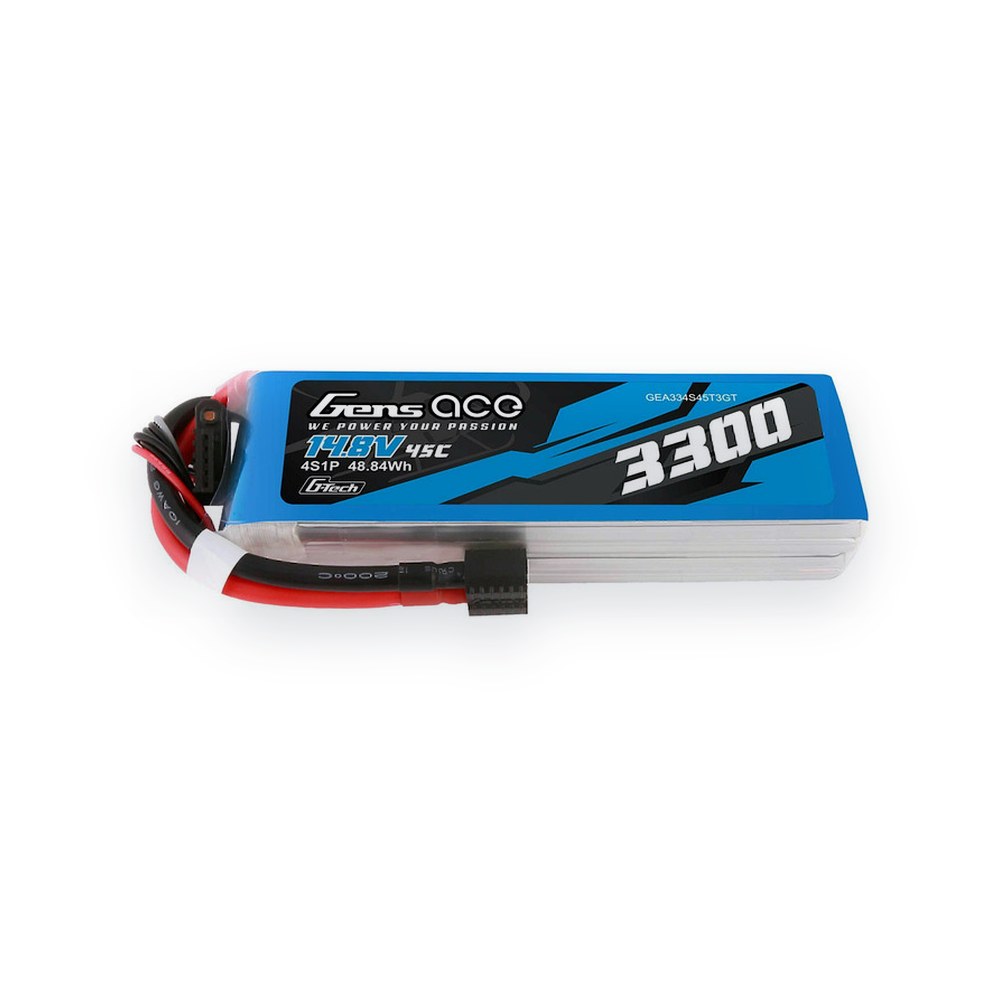 Gens Ace G-Tech Smart LiPo Battery, 14.8V 3300mAh 4S 45C, Universal