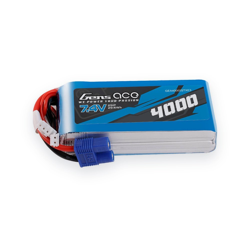 Gens Ace Receiver Battery, 4000mah 2s, with Ec3