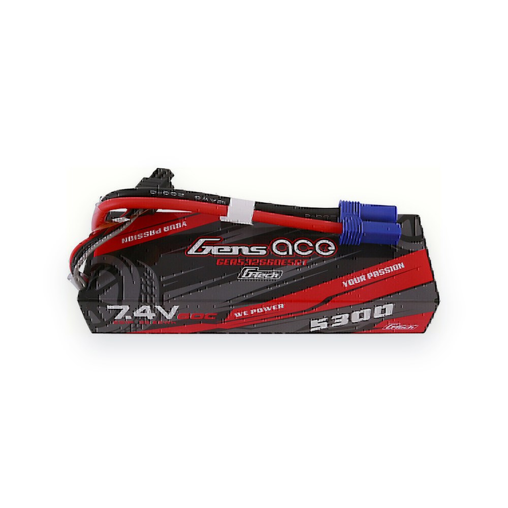 Gens Ace G-Tech Smart LiPo Battery, 7.4V 5300mAh 2S 60C, EC5
