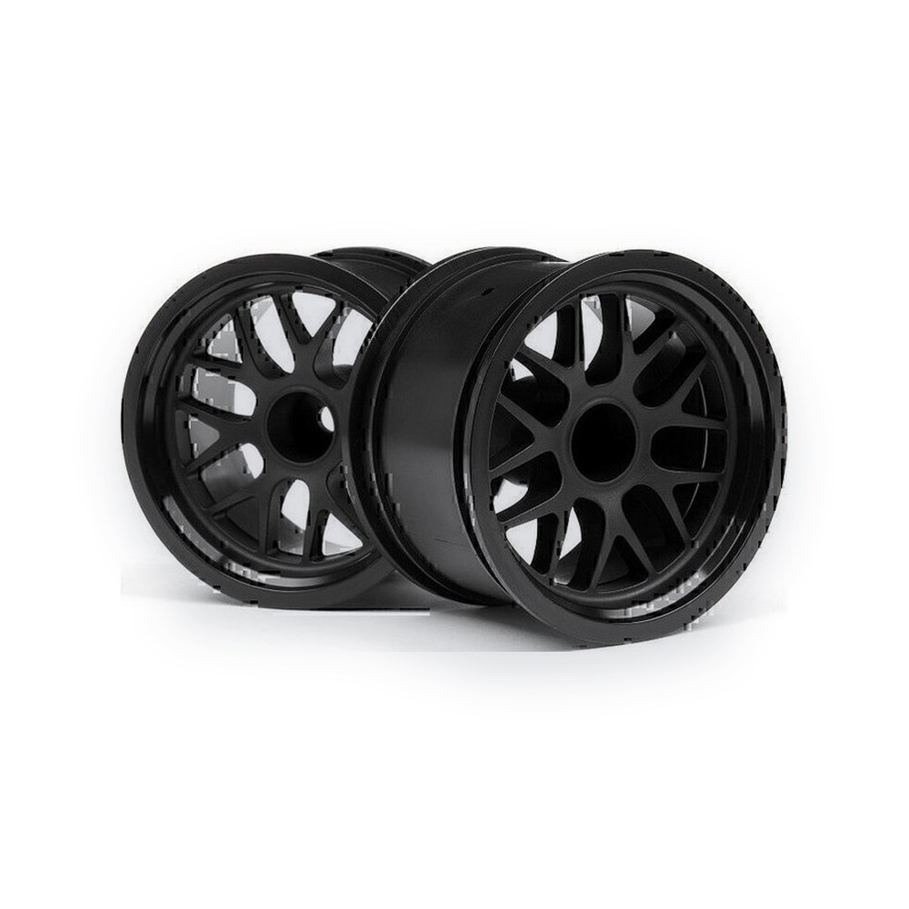 HPI BBS Black Spoke Wheels, 48x34mm, 14mm Offset, Set of 2
