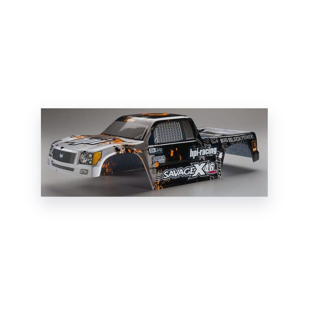 HPI Nitro GT-3 Truck Painted Body, Silver/Black