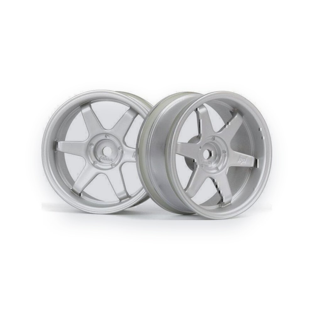 HPI Te37 Wheels, Matte Chrome, 26mm, 6mm Offset
