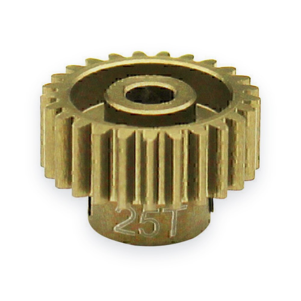 Hot Racing 48p Pinion Gear, 25t, Hard Anodized 7075