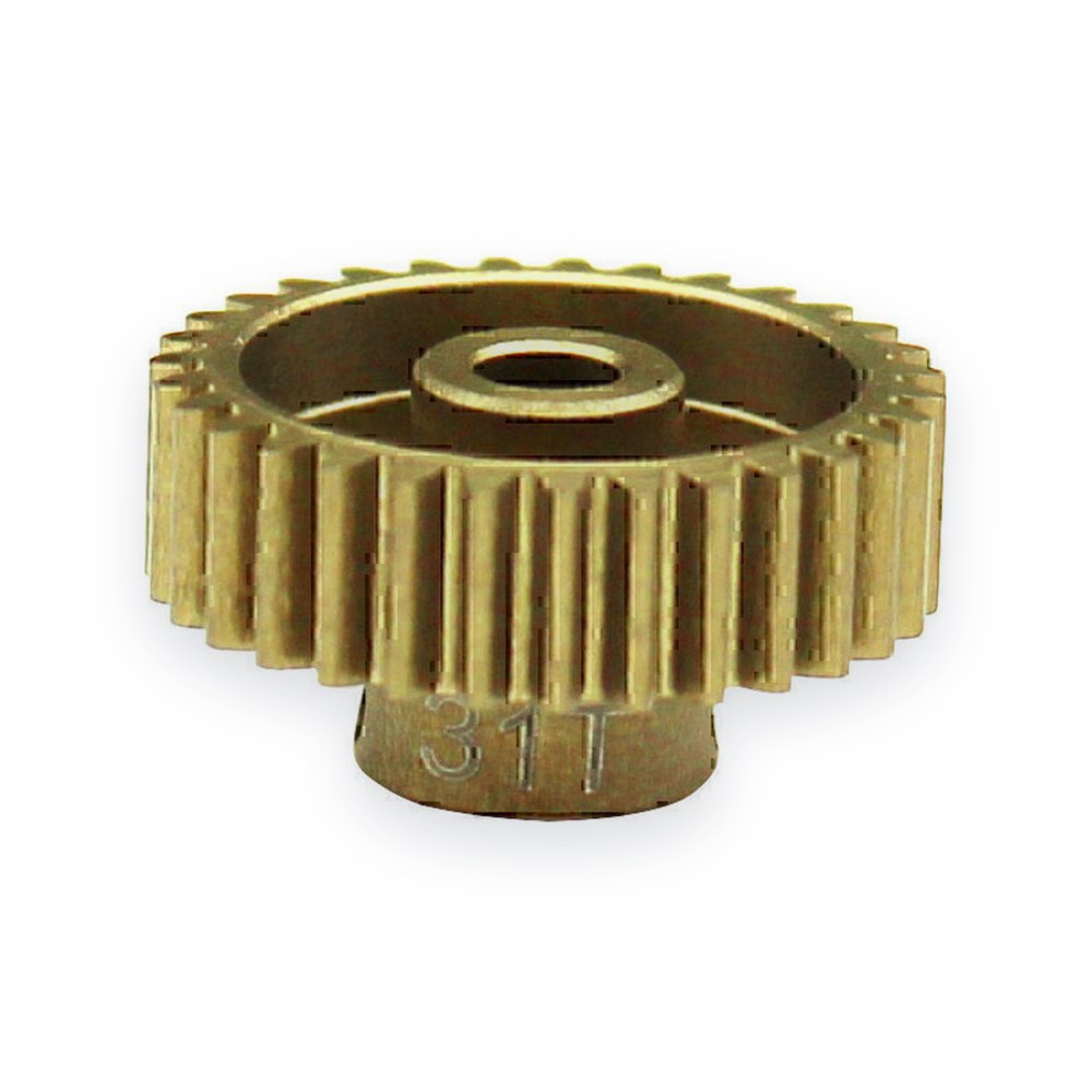 Hot Racing 48p Pinion Gear, 31t, Hard Anodized 7075
