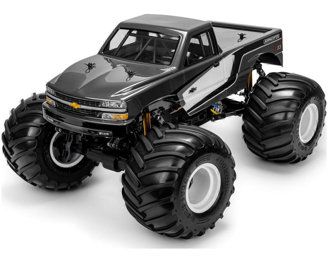 2001 Chevy Silverado 1500 Single Cab 1/10 Monster Truck Body (Cl)