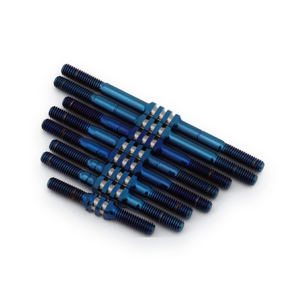 JConcepts Fin Titanium Turnbuckle Set for RC10 Worlds, Burnt Blue, 8pc