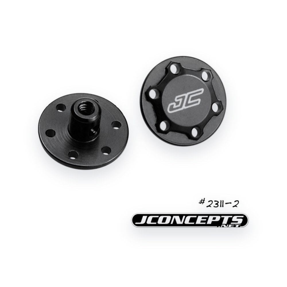 JConcepts Finnisher Wing Buttons for RC10, Black