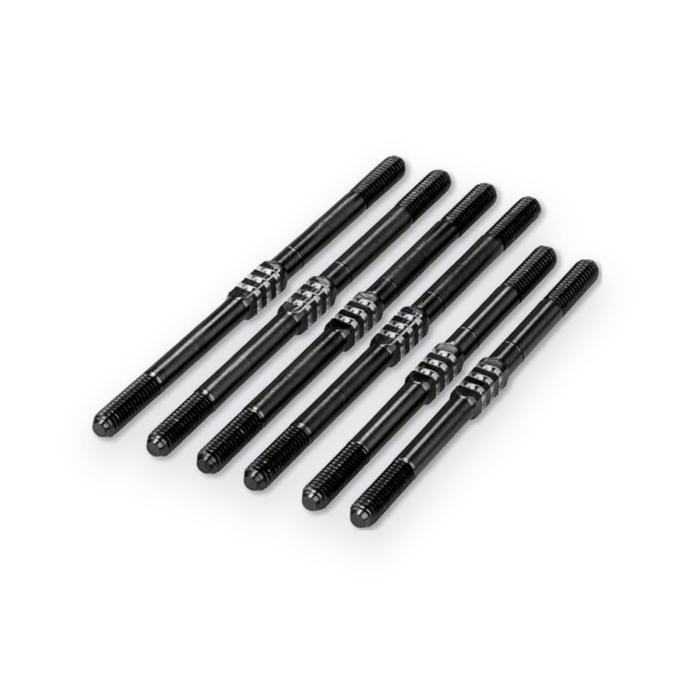 JConcepts Titanium Turnbuckle Set for RC10T7 / SC7, 3.5mm, Black (6)