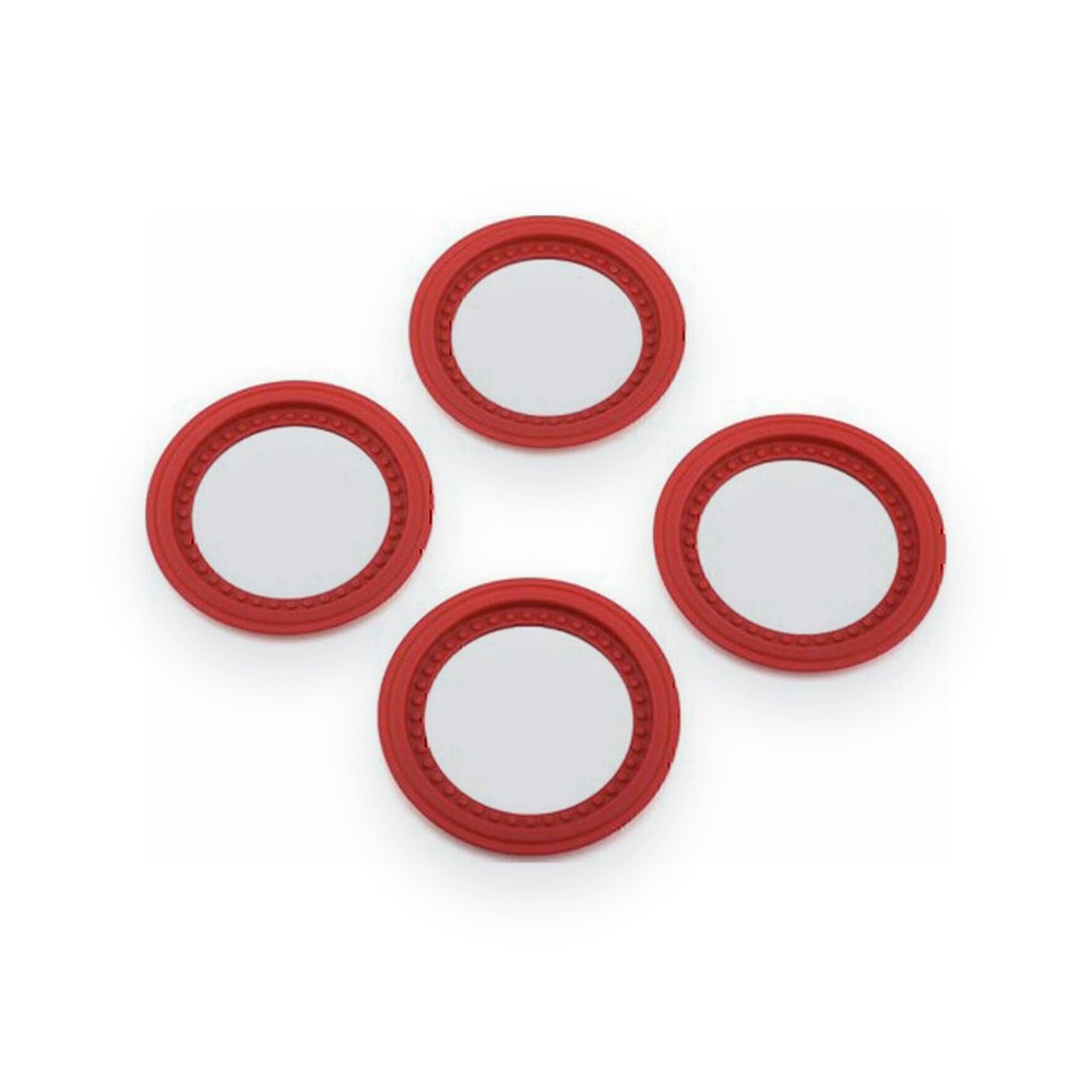 JConcepts Tribute Wheel Mock Beadlock Rings, Glue-On, 4pc, Red