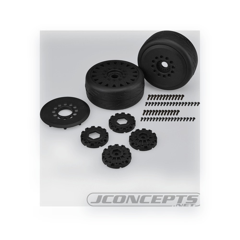 JConcepts Speed Fangs Tire, Platinum Compound, Belted, Mounted, Black