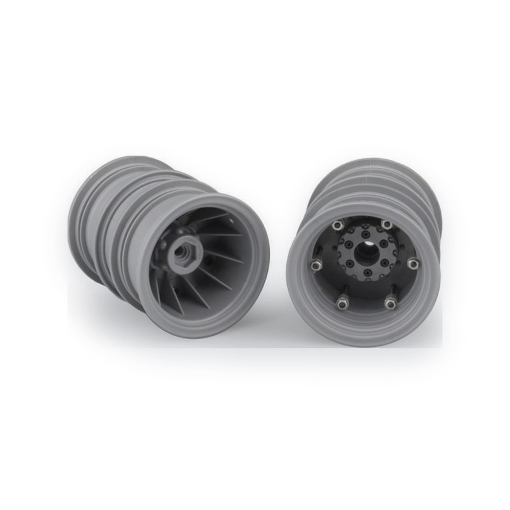 JConcepts Krimson Dually 2.6 Dual Wheels, with Adaptors, Gray, 2