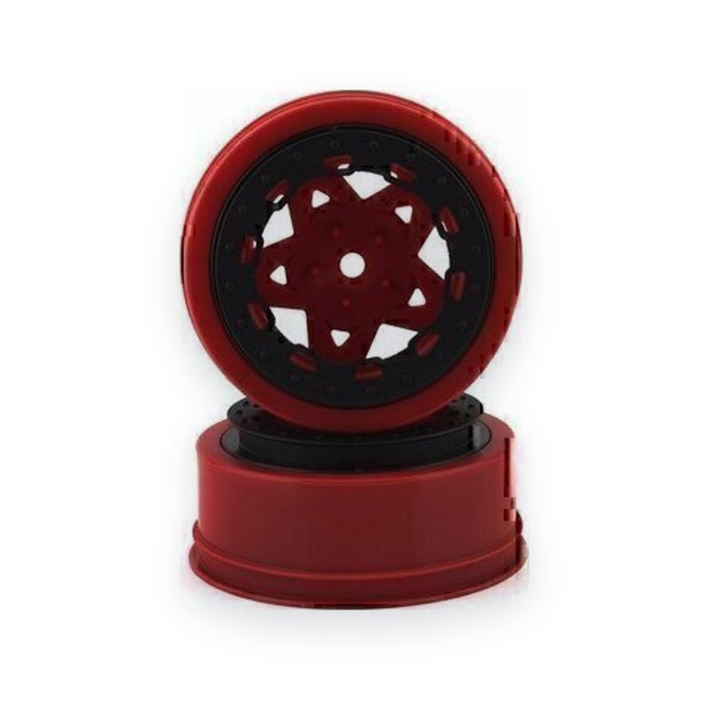 JConcepts Tremor Slash Narrow Front Wheel, Red with Black Beadlock