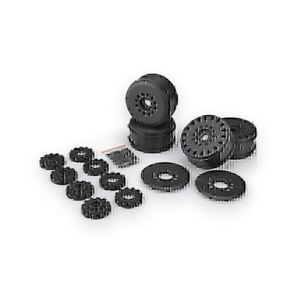JConcepts Cheetah 83mm Speed-Run Wheel, 12 & 17mm Hex Adapters, Black