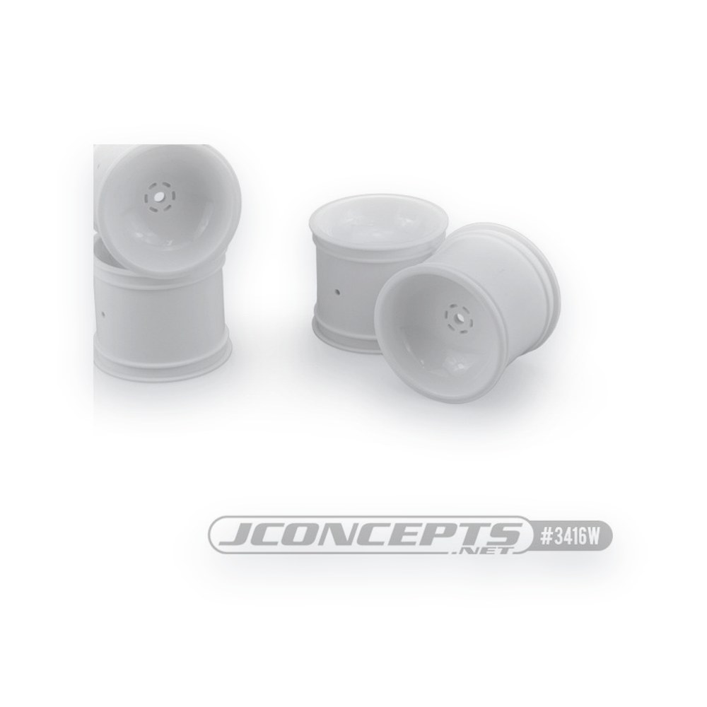 JConcepts Super Dish 2.2 Rear Wheel for Tra Rustler / Stamped, White