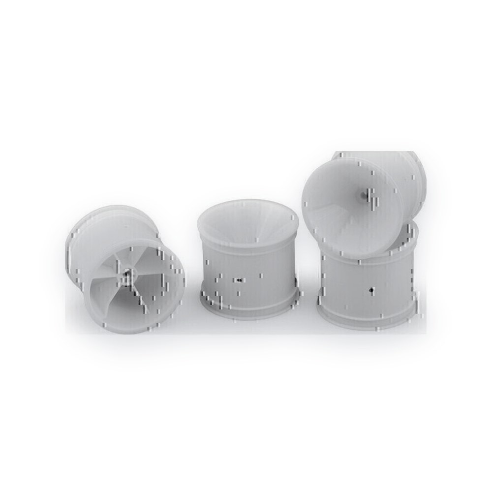 JConcepts Mono Rear 3/16 Axle Wheel for RC10t, T2, T3, Gt, White, 4pc