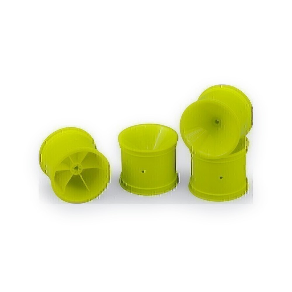 JConcepts Mono Rear 3/16 Axle Wheel for RC10t, T2, T3, Gt, Yellow, 4pc