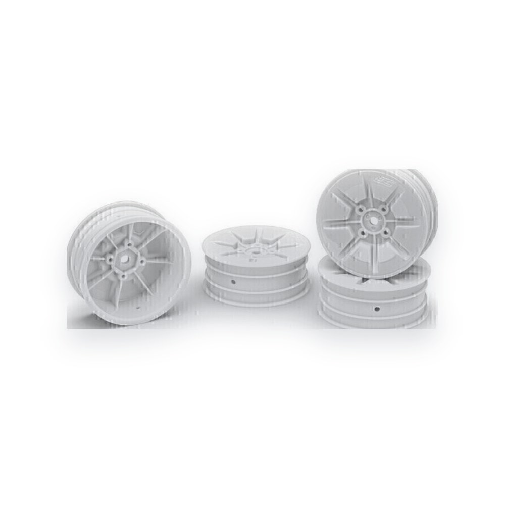 JConcepts Pioneer 2.2 2WD Buggy Front Wheel for RC10b7/RC10b7d, White, 4 Pieces