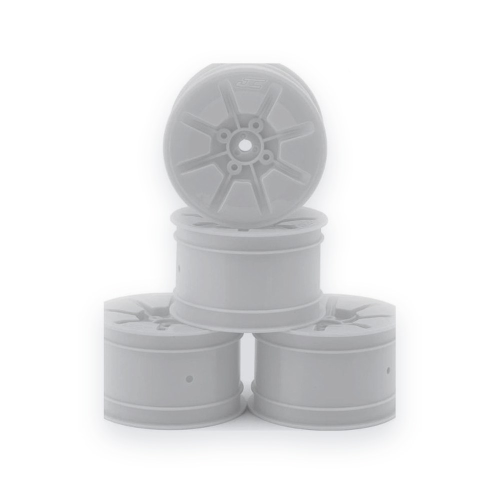 JConcepts Pioneer 2.2 2WD/4WD Buggy Rear Wheel for RC10b7/RC10b7d, White, 4 Pieces
