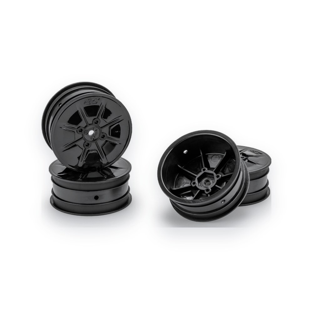 JConcepts Pioneer 2.2 4WD Front Wheel for B74/XB4/L1r/22x-4, Stealth Black