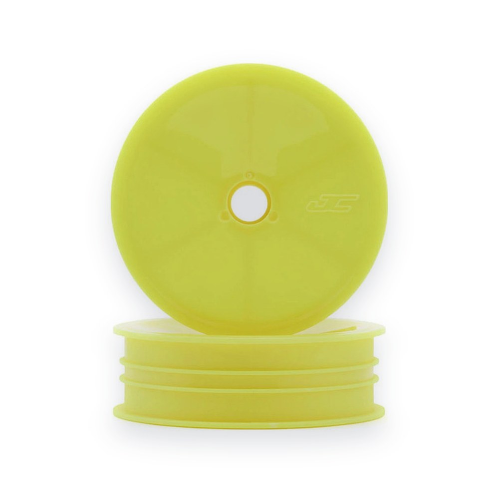 JConcepts RC10 Mono 2.0 Vintage Buggy Front Wheels, Yellow, 2 Pieces